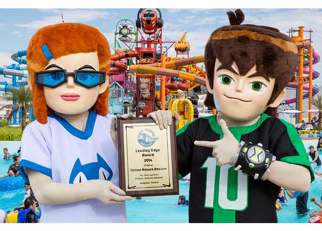 สวนน้ำการ์ตูนเน็ทเวิร์คอเมโซนที่คว้ารางวัล Leading Edge Award 2014