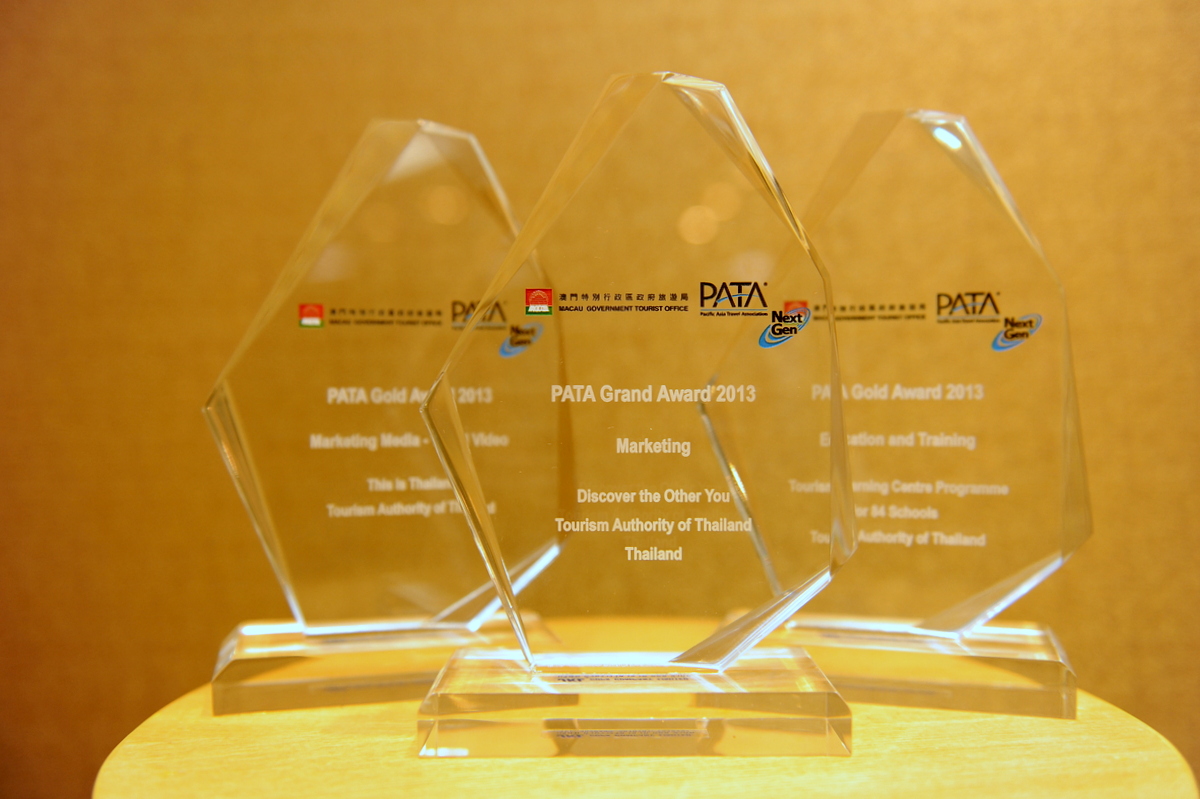ททท. คว้า 4 รางวัล PATA Gold Awards 2013 เมืองเฉิงตู สาธารณรัฐประชาชนจีน