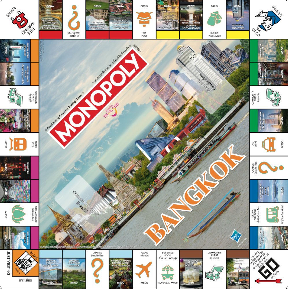 เกมกระดาน MONOPOLY: Bangkok Edition และ Bangkok Top Trumps จัดงานเปิดตัว อย่างเป็นทางการแล้ว ณ ศูนย์การค้าเซ็นทรัลเวิลด์ และโรงแรมคิมป์ตัน มาลัย กรุงเทพ